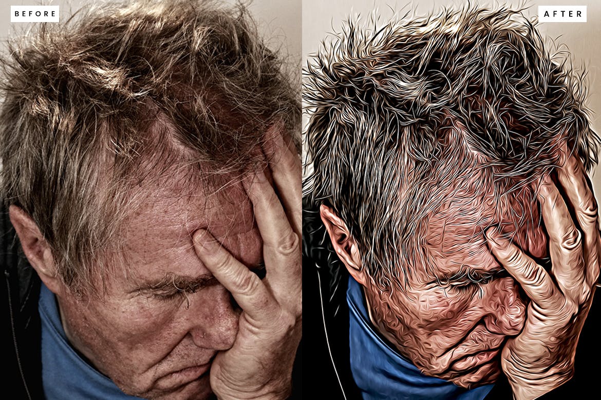 绘画效果照片处理Photoshop动作 Painting Photoshop Action 插件预设 sucaiwan.com