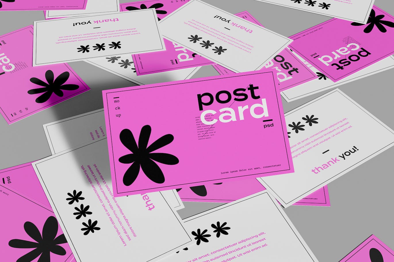 杂乱摆放名片展示样机图 Business Card Mockup 样机素材 sucaiwan.com