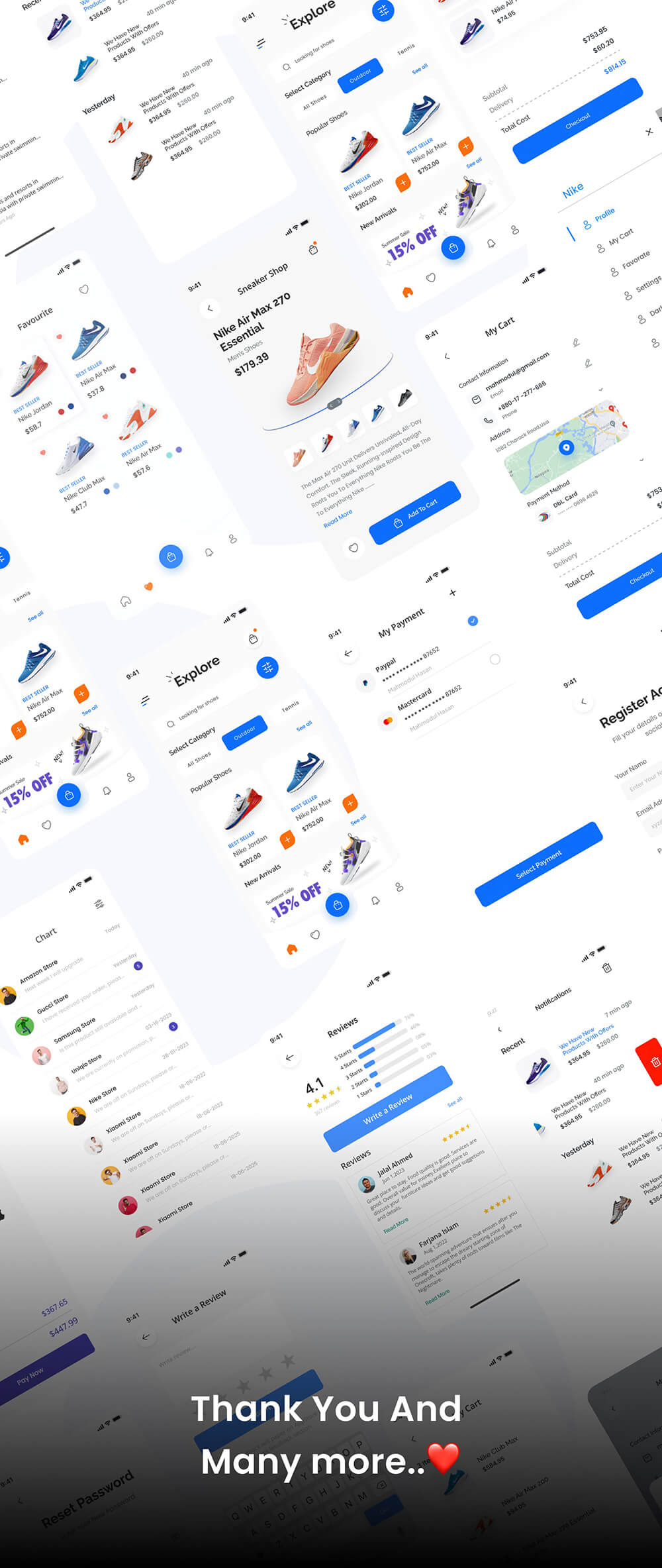 电子商务运动鞋商店App应用程序 UI 套件 APP UI sucaiwan.com