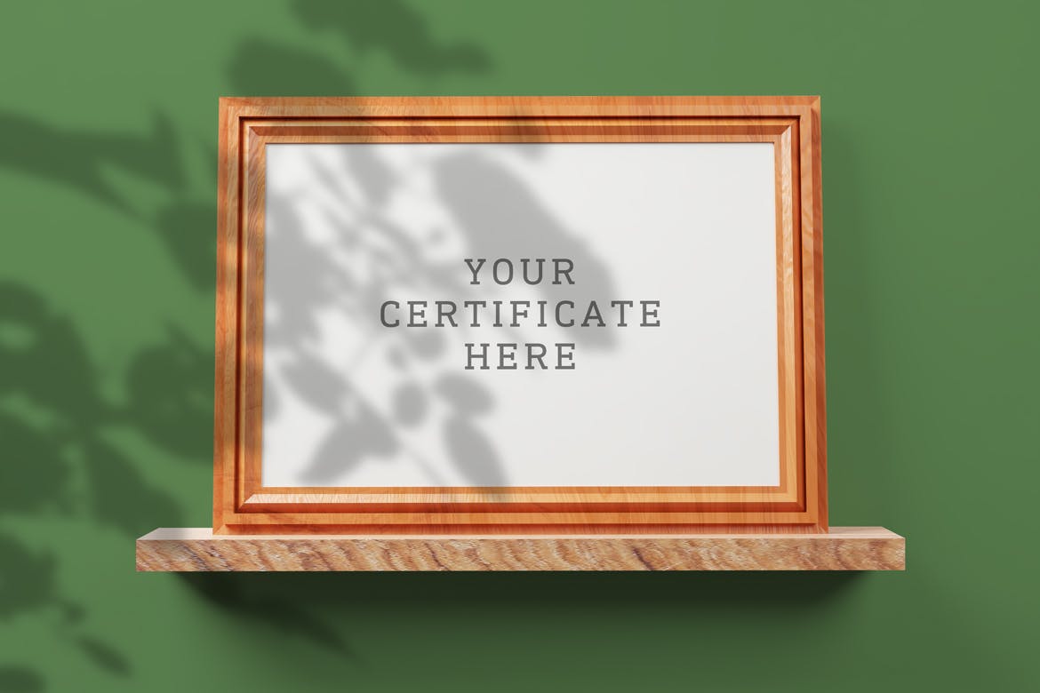 证书框架样机图 Certificate Shelf Mockup 样机素材 sucaiwan.com