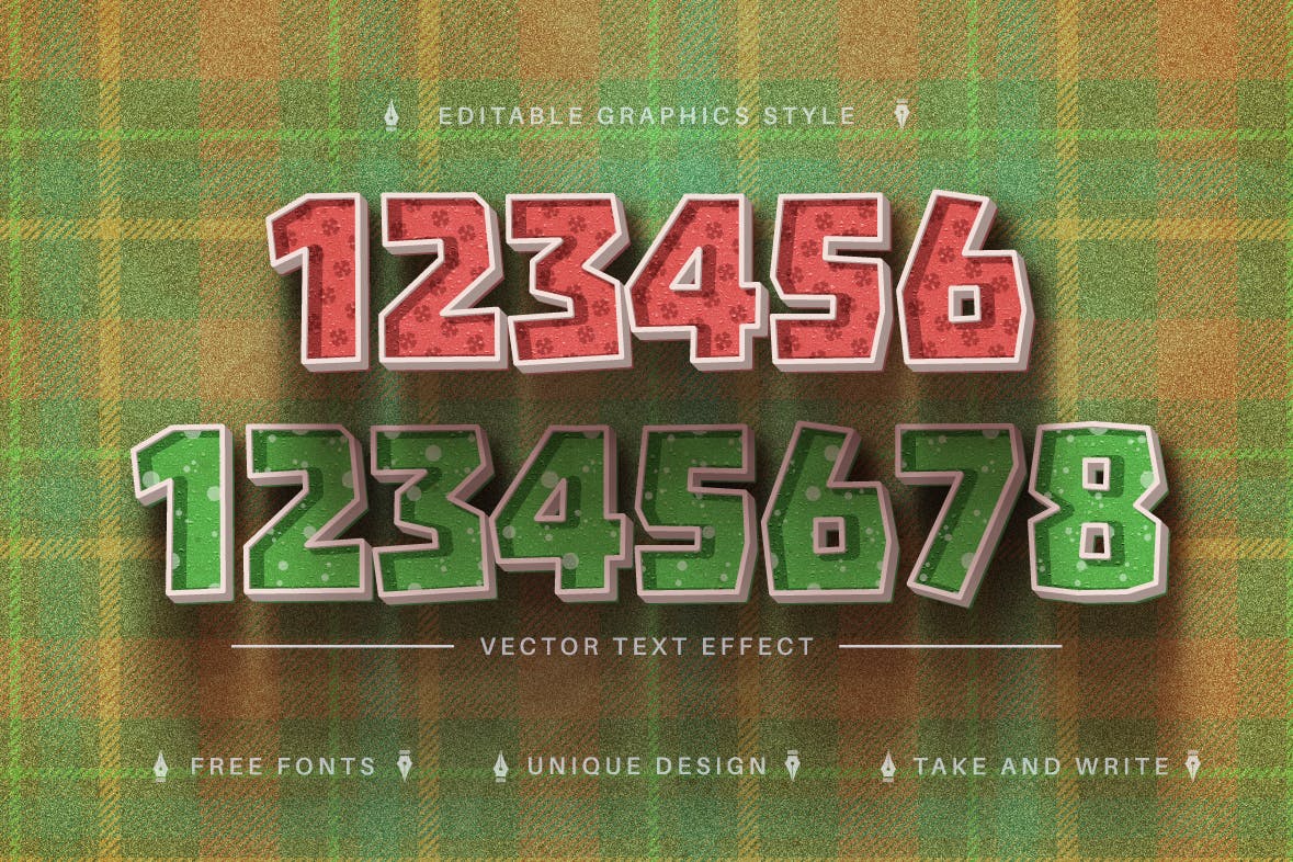 怪物纹理矢量文字效果字体样式 Monster – Editable Text Effect, Font Style 插件预设 sucaiwan.com