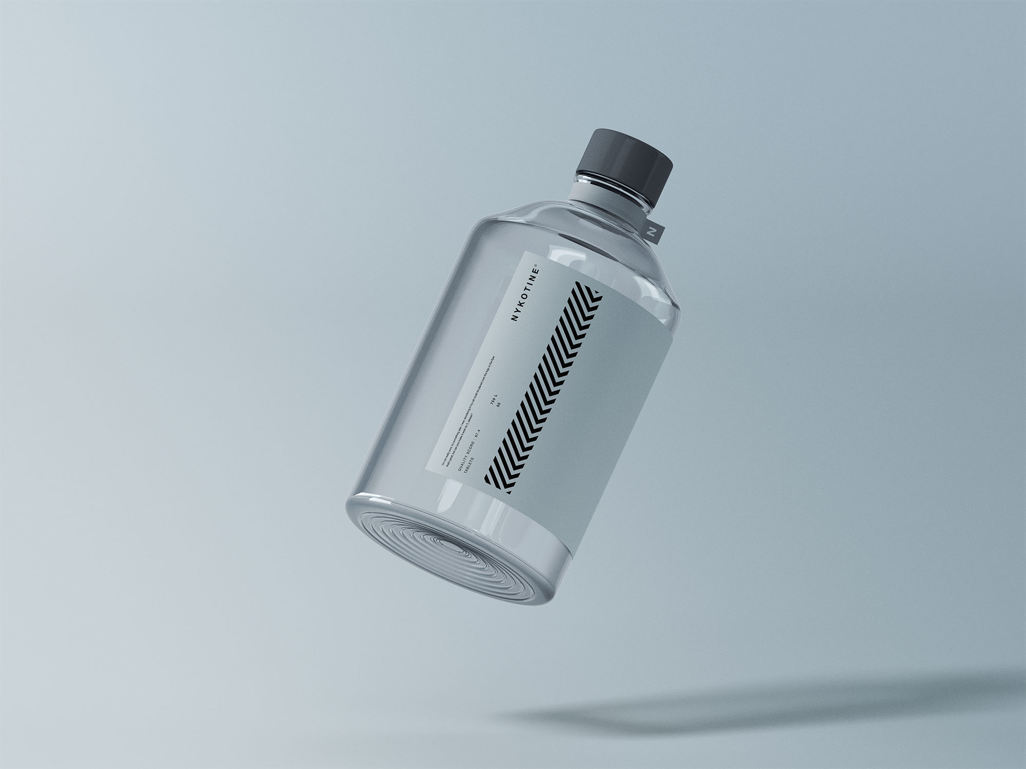 透明玻璃药瓶样机 Clear Glass Medical Bottle Mockup 样机素材 sucaiwan.com