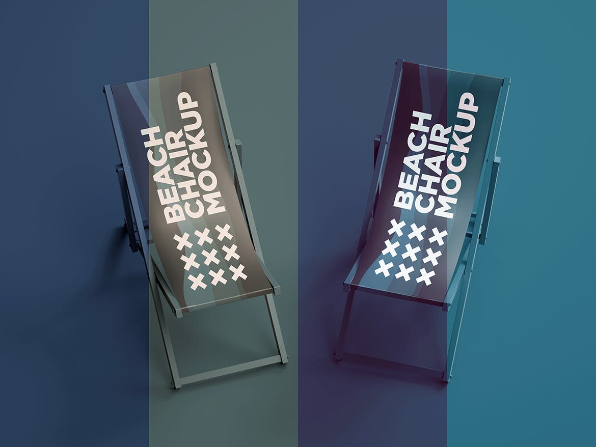 沙滩椅图案设计样机图v2 Beach Chair Mockup 002 样机素材 sucaiwan.com