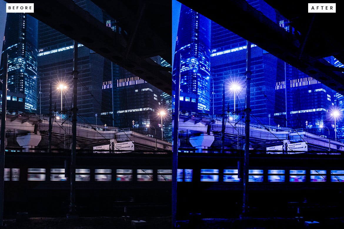 城市赛博朋克效果照片处理Photoshop动作 City Cyberpunk Photoshop Action 插件预设 sucaiwan.com