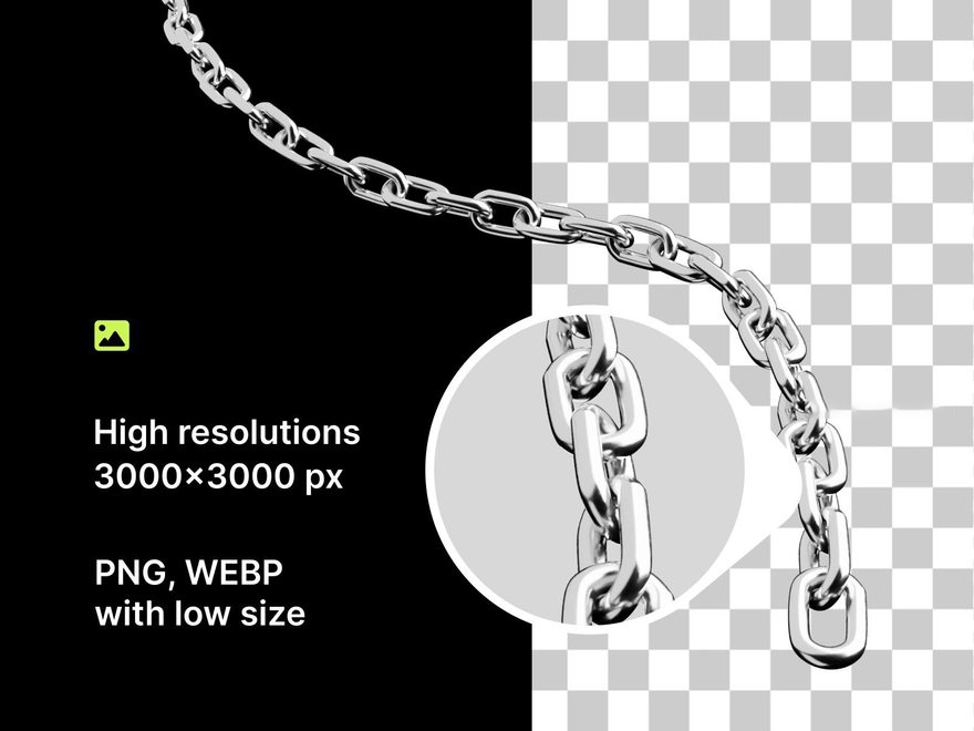PNG素材-金属镀铬和生锈链条图形元素PNG素材 图片素材 sucaiwan.com