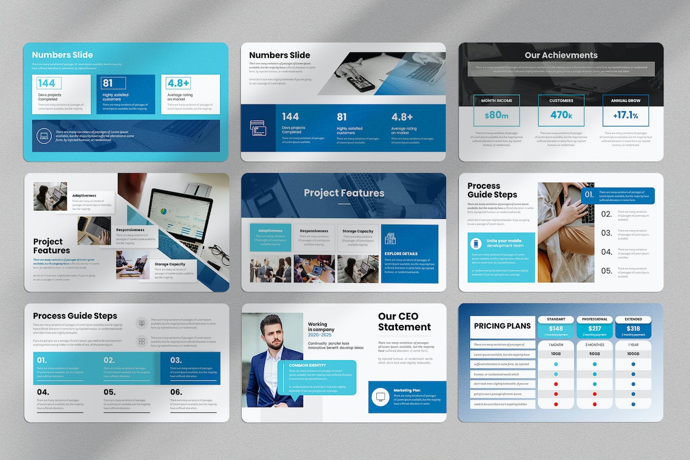 项目建议Google幻灯片演示模板 Project Proposal Google Slides Presentation Template 幻灯图表 sucaiwan.com