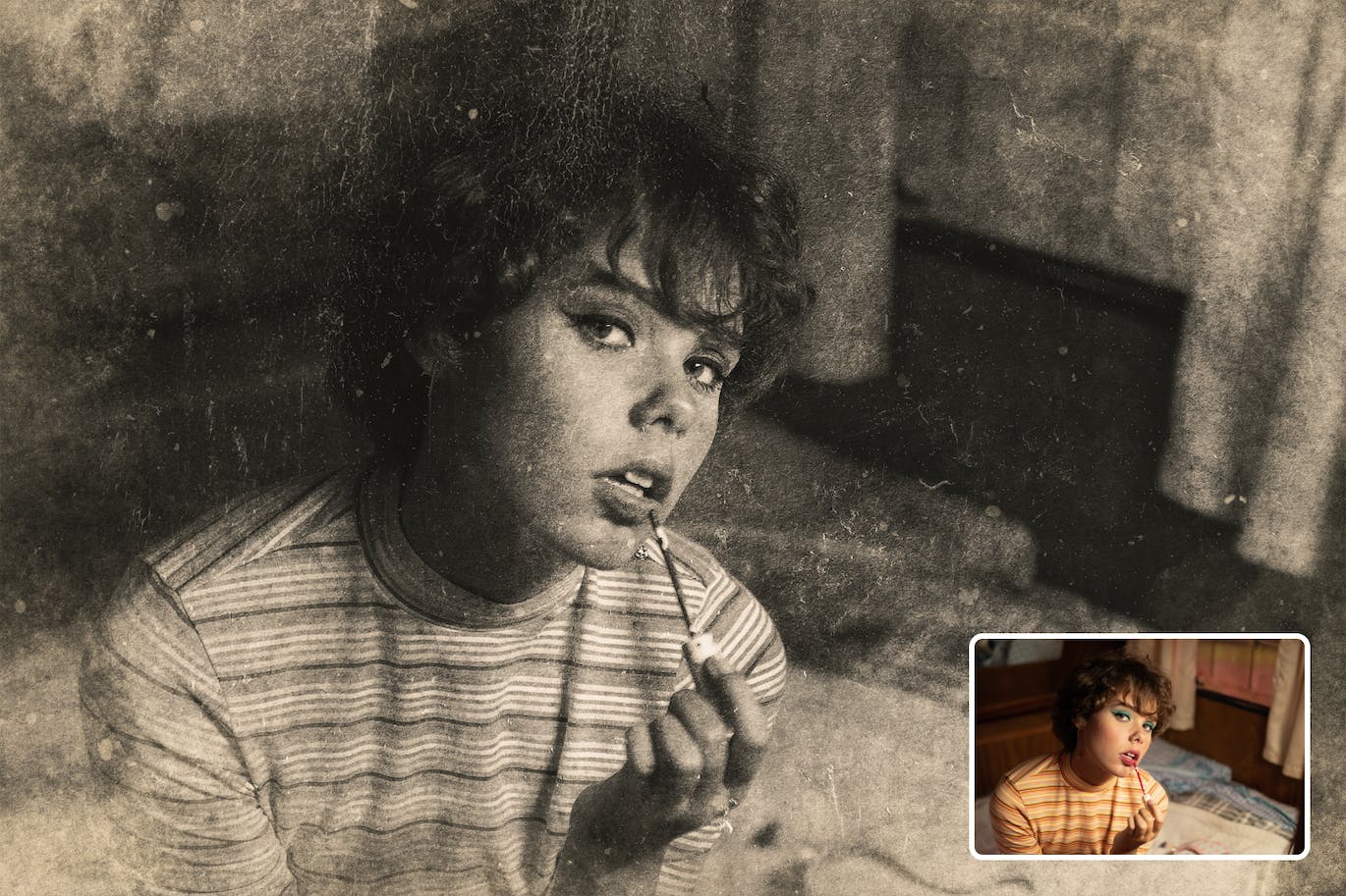 复古效果PS动作模板 Vintage Effect Photoshop Action 插件预设 sucaiwan.com