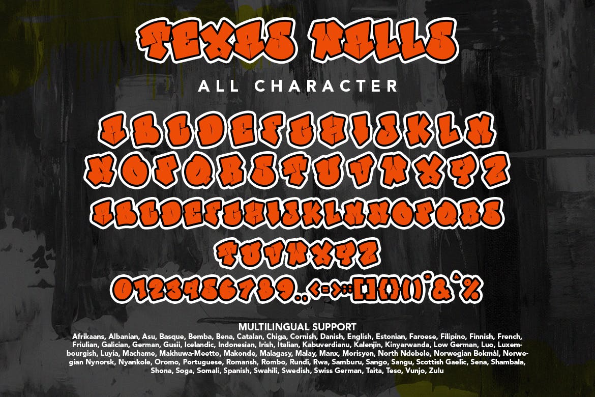 街头艺术涂鸦风格字体 Texas Walls – Graffiti Font Style 设计素材 sucaiwan.com