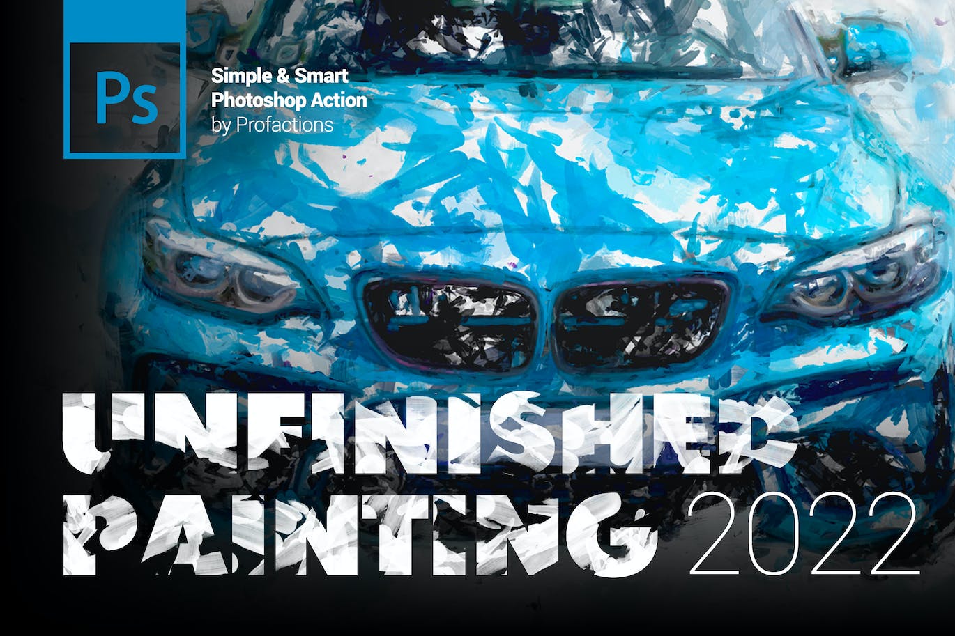 未完成的绘画效果照片处理ps动作 Unfinished Painting Photoshop Action 插件预设 sucaiwan.com