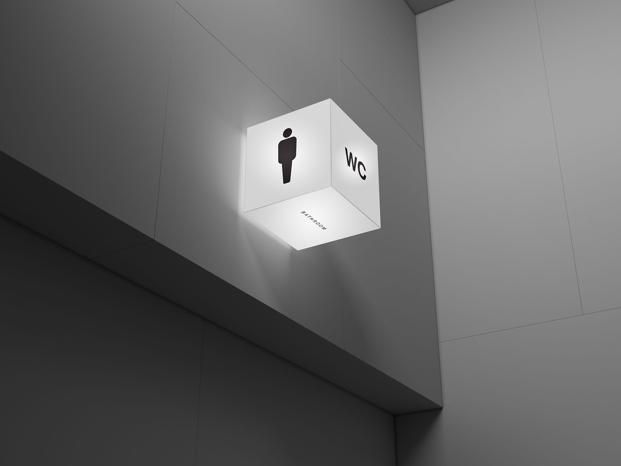 亚克力立方体灯箱样机 Acrylic Cube Lightbox Mockup 样机素材 sucaiwan.com