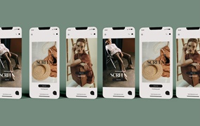 智能手机iPhone网站布局展示样机 Smartphone Website Layout Mockup