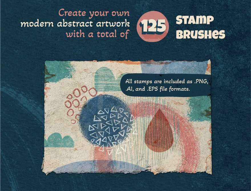 Procreate笔刷-水彩手绘几何抽象纹理Procreate图案笔刷素材 笔刷资源 sucaiwan.com