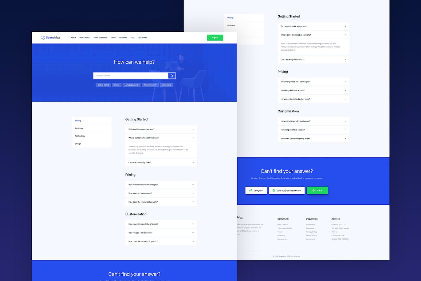 多用途网站着陆页HTML模板 SpaceMax – Multipurpose HTML Template APP UI sucaiwan.com