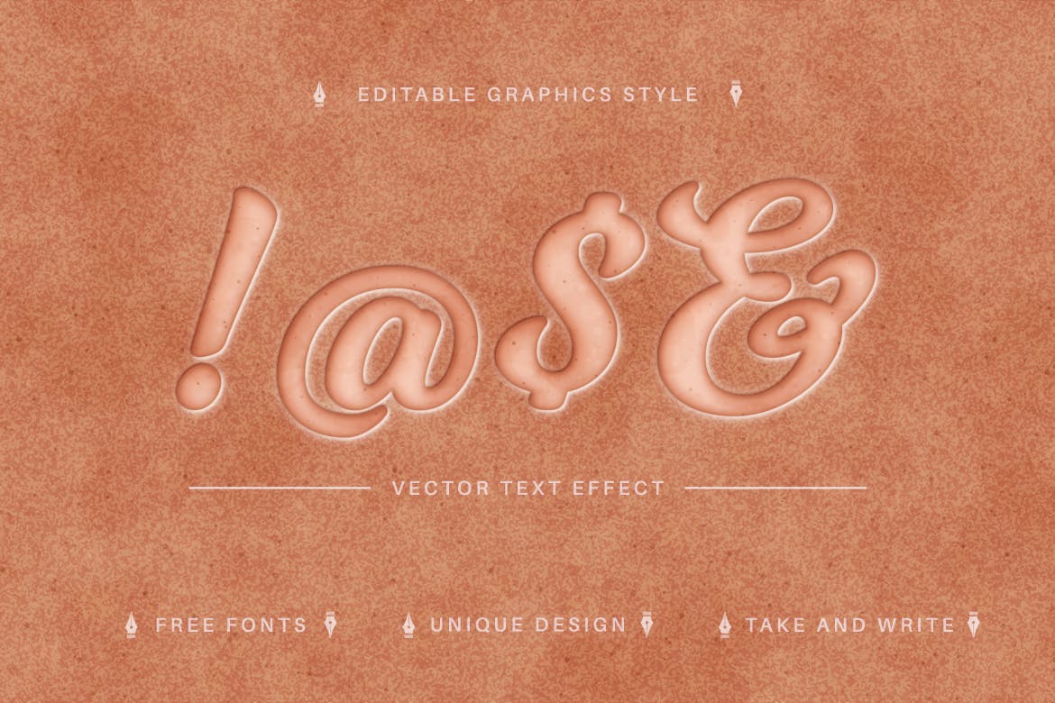 沙色矢量文字效果字体样式 Beach Sand – Editable Text Effect, Font Style 插件预设 sucaiwan.com