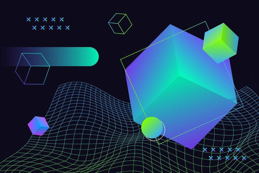 背景素材-科技几何形状图形元素AI矢量背景图素材 图片素材 sucaiwan.com