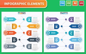 时间轴里程碑信息图表设计素材 Timeline Infographic Design