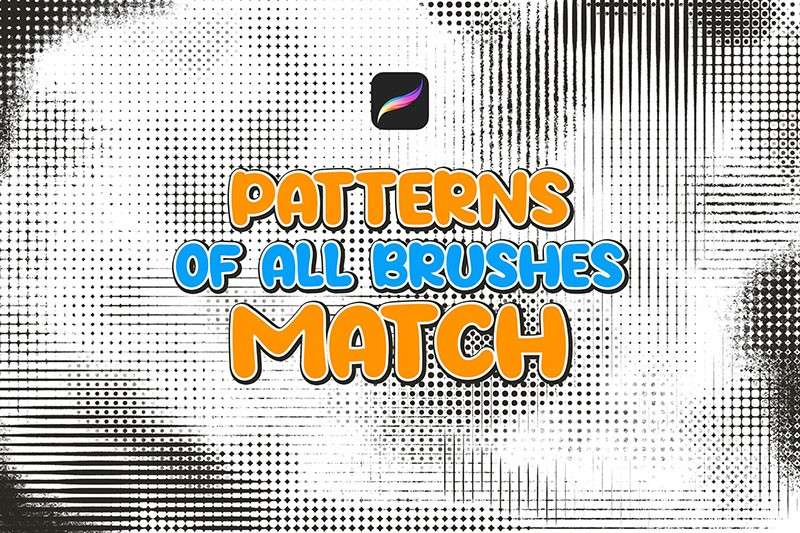 32个半色调纹理Procreate笔刷 笔刷资源 sucaiwan.com