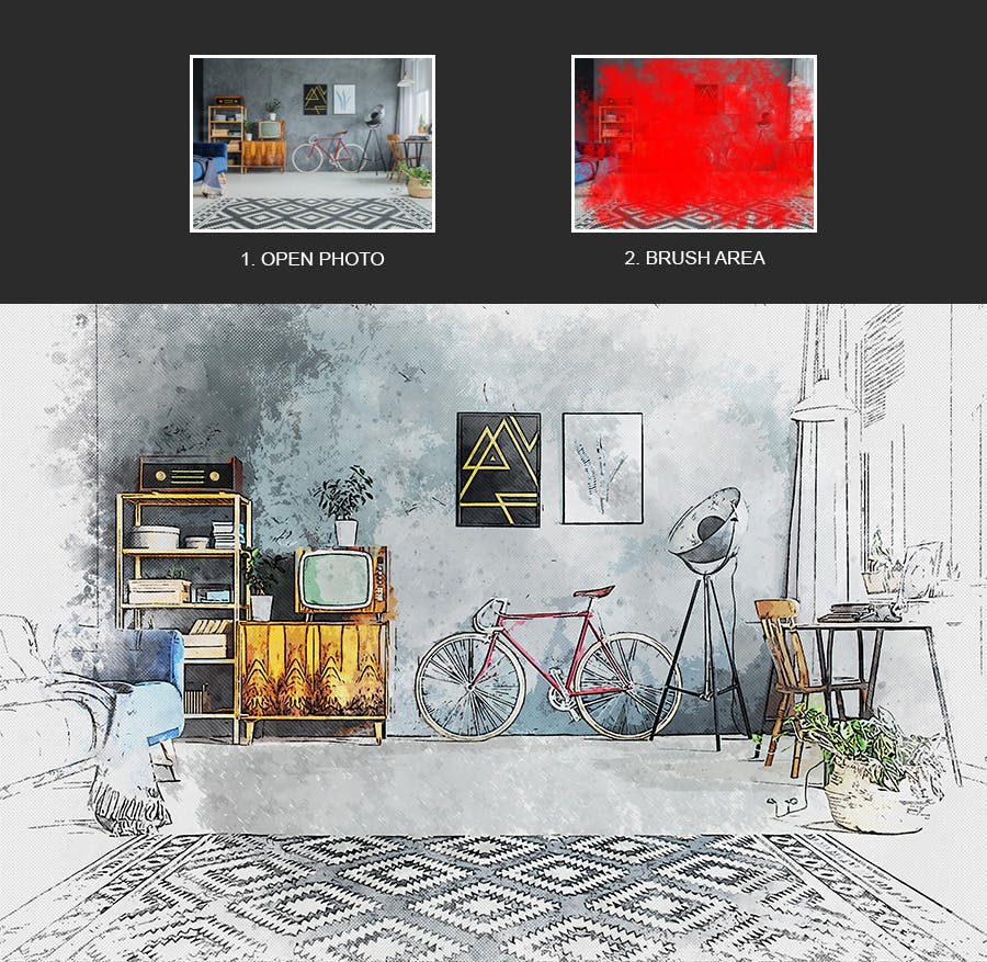 城市素描照片处理效果PS动作模板 Urban Sketch – Photoshop Action 插件预设 第6张-素材湾丨精选海外优质设计素材资源 城市素描照片处理效果PS动作模板 Urban Sketch – Photoshop Action 插件预设 sucaiwan.com