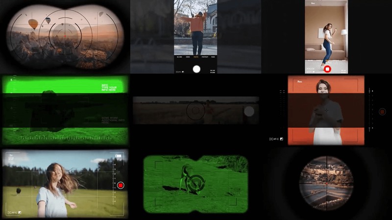 PR模板：10个外拍摄像机手机竖屏必备取景器模板 Viewfinder Essentials 插件预设 sucaiwan.com