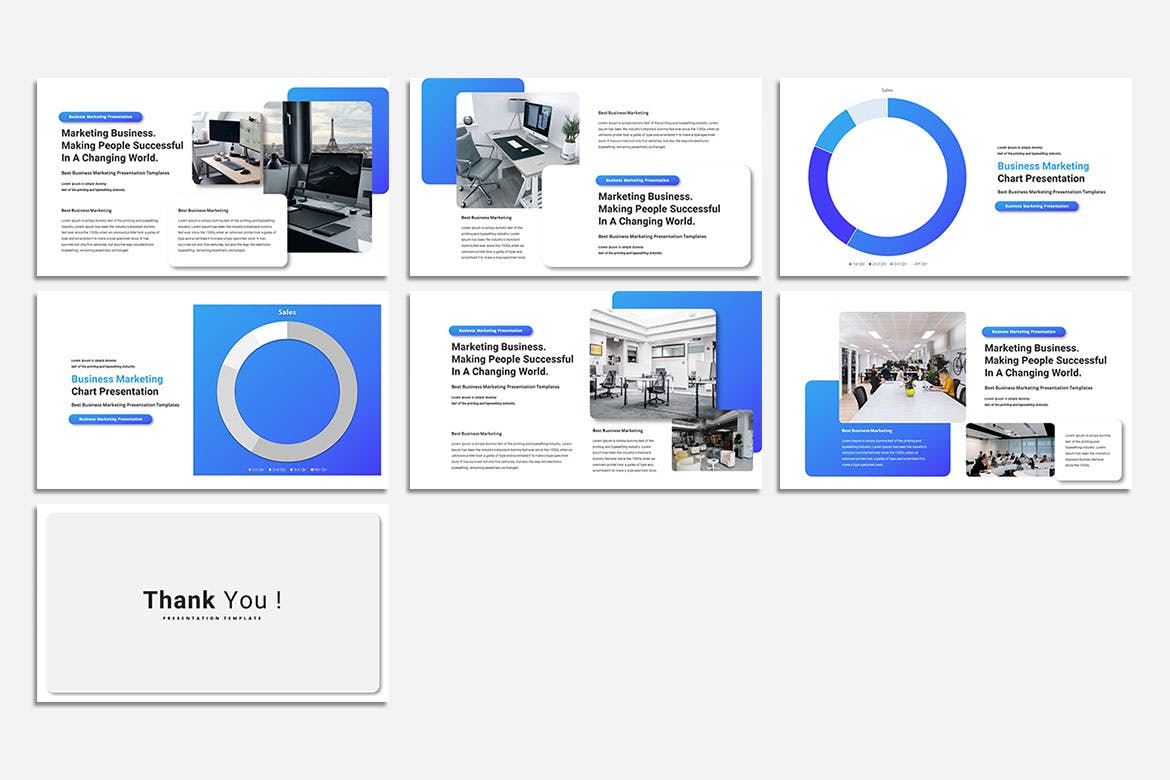商业营销PPT模板下载 Business Marketing – PowerPoint Template 幻灯图表 sucaiwan.com