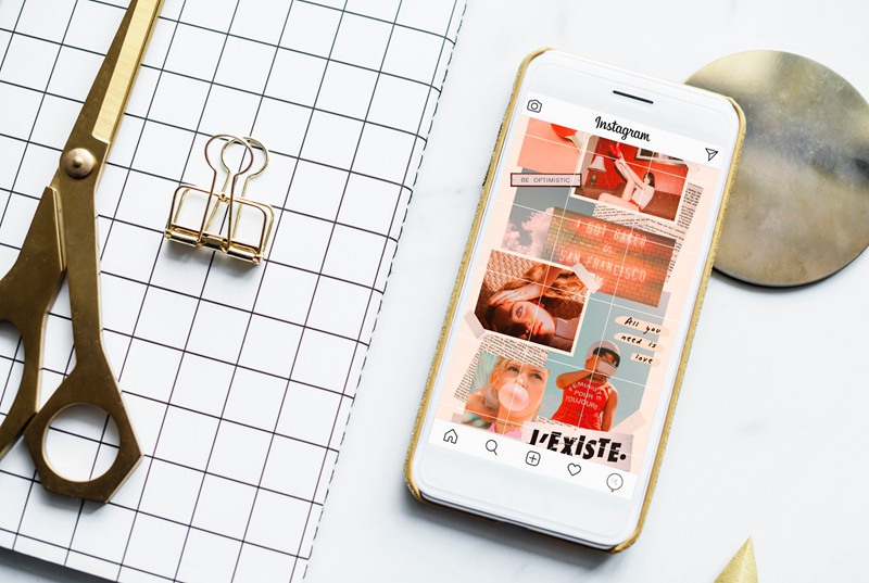 90年代复古风时尚美妆博主潮怀旧管道胶带装饰元素Instagram 拼图PSD模板 90s Instagram Puzzle Template 设计素材 第2张-素材湾丨精选海外优质设计素材资源 90年代复古风时尚美妆博主潮怀旧管道胶带装饰元素Instagram 拼图PSD模板 90s Instagram Puzzle Template 设计素材 sucaiwan.com