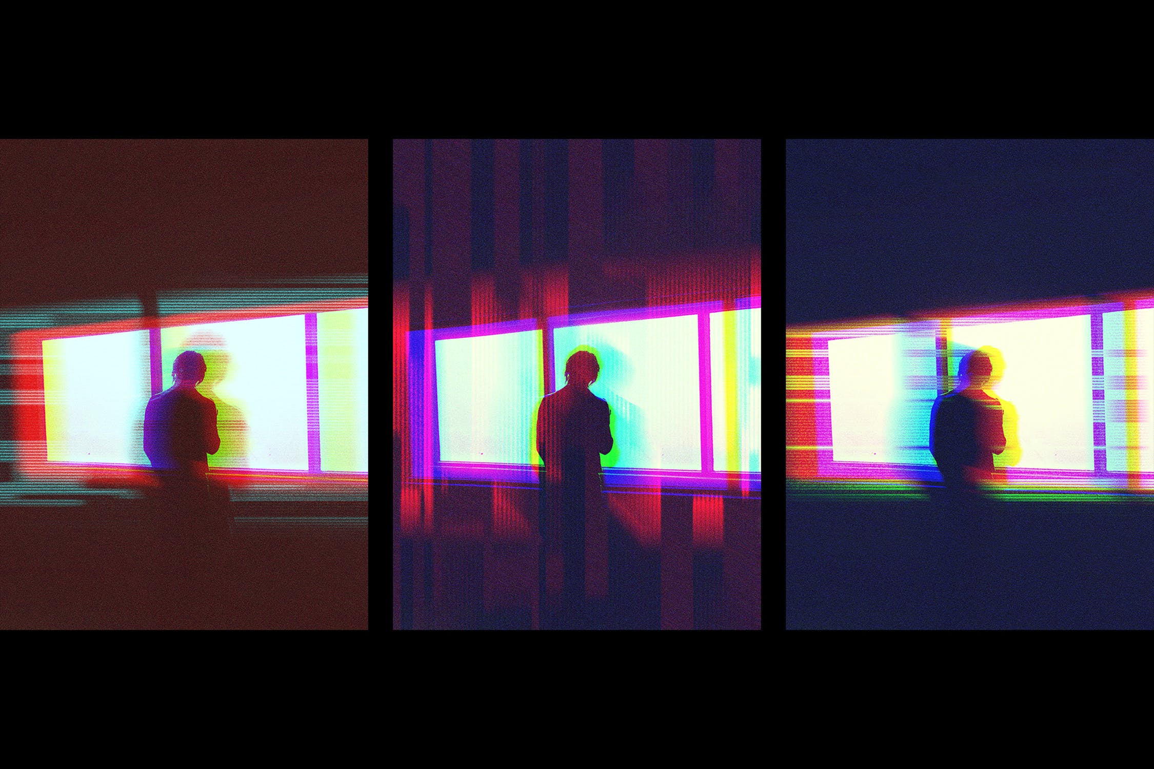 失真毛刺PS照片效果模板 Glitch Photoshop Effect 插件预设 sucaiwan.com