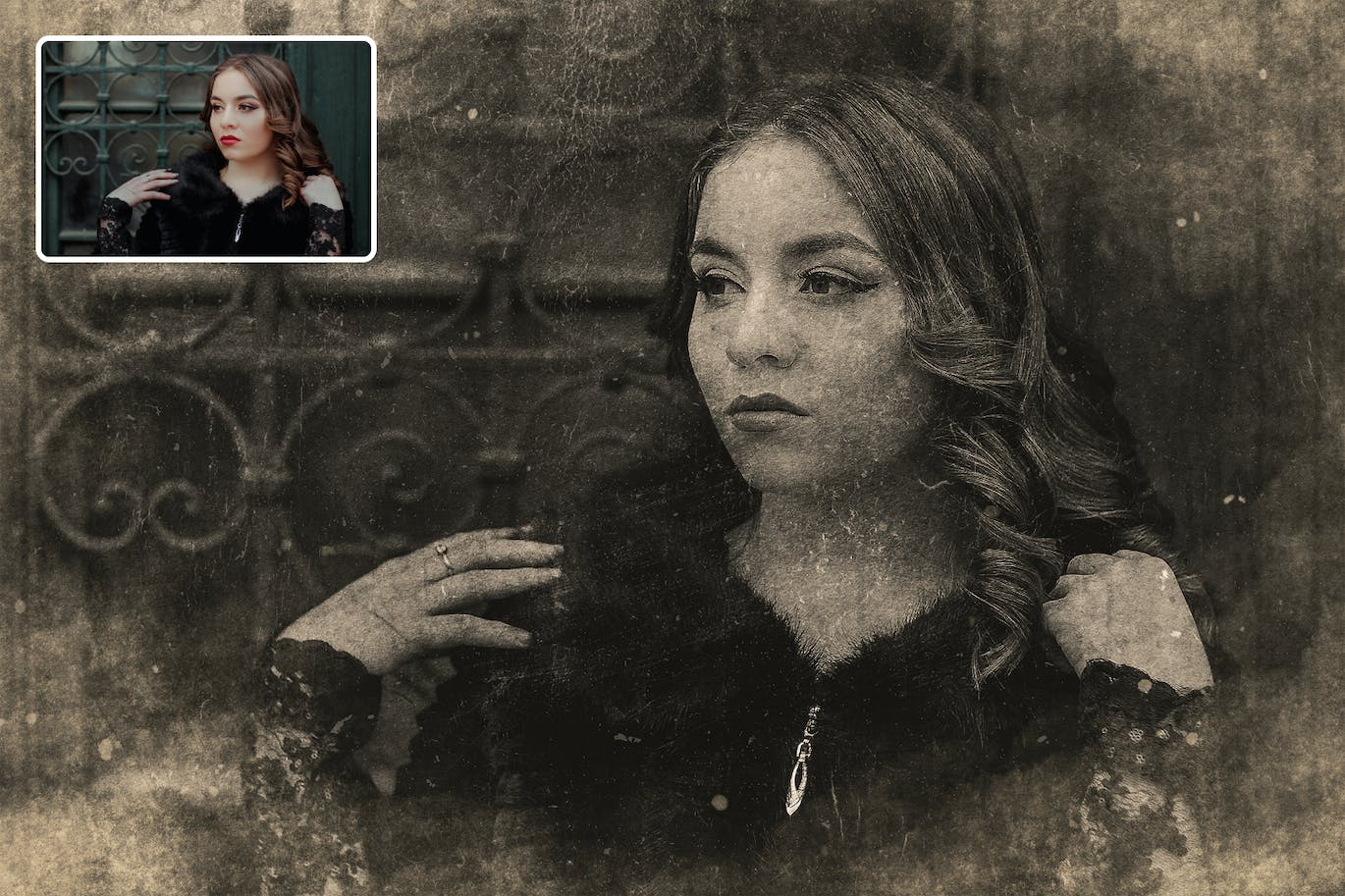 复古效果PS动作模板 Vintage Effect Photoshop Action 插件预设 sucaiwan.com