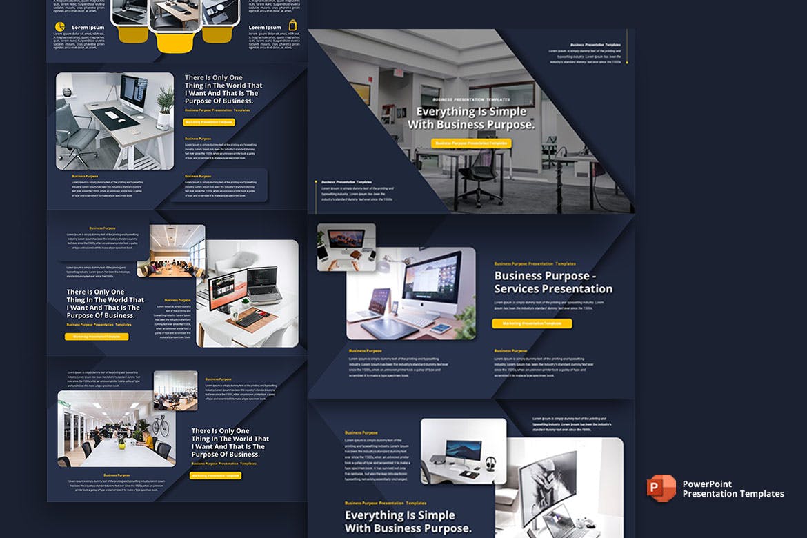 企业目标PowerPoint演示模板 Business Purpose – PowerPoint Template 幻灯图表 sucaiwan.com