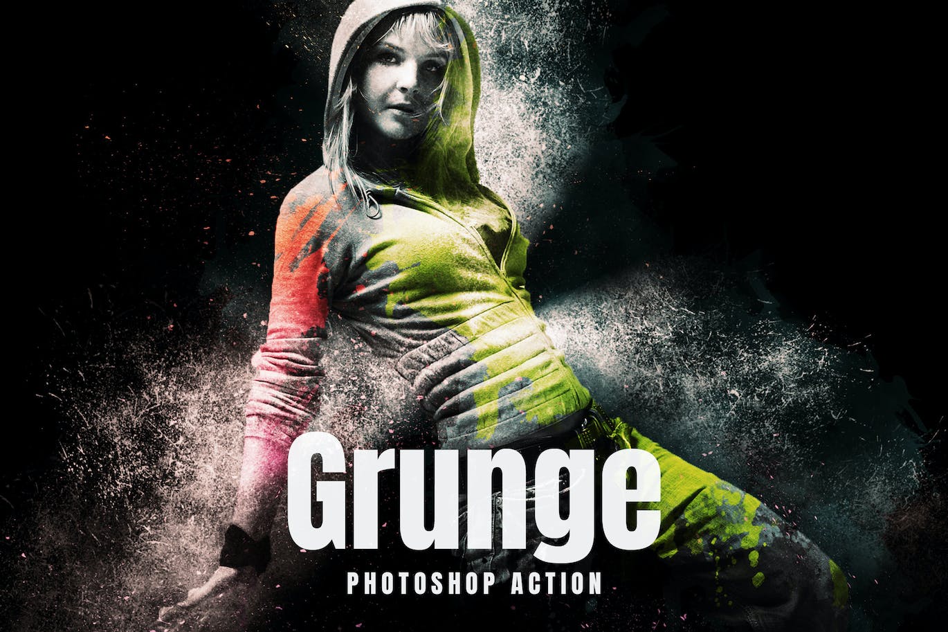 Grunge垃圾风格照片处理效果PS动作模板 Grunge – Photoshop Action 插件预设 sucaiwan.com