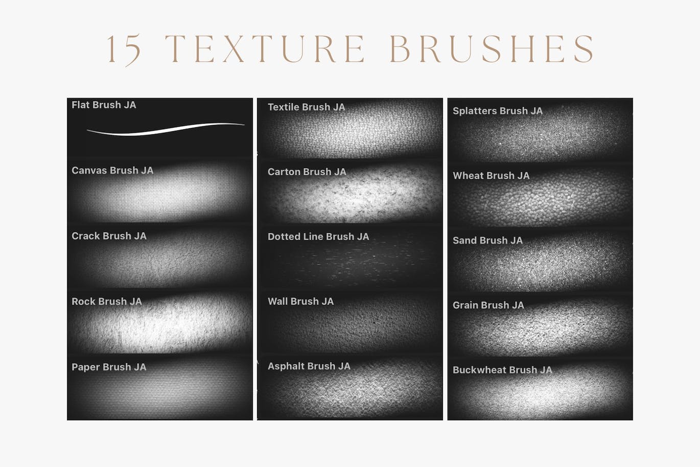 15个Procreate纹理笔刷 Texture brushes for Procreate 笔刷资源 sucaiwan.com