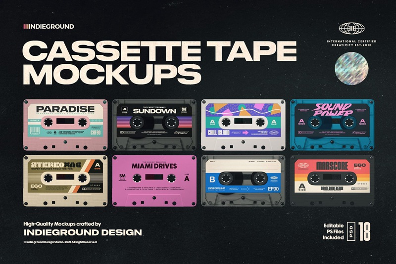 逼真盒式磁带模型PSD样机模板 Cassette Tape Mockups 样机素材 第1张-素材湾丨精选海外优质设计素材资源 逼真盒式磁带模型PSD样机模板 Cassette Tape Mockups 样机素材 sucaiwan.com