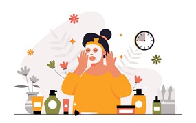 美容护理概念平面插画 Beauty Care Concept – Flat Illustration