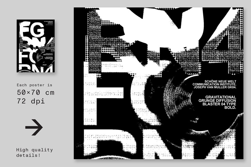 20个潮流抽象视觉海报标题特效字体设计智能贴图样机模板 Typographic Poster Layouts No.01 样机素材 sucaiwan.com