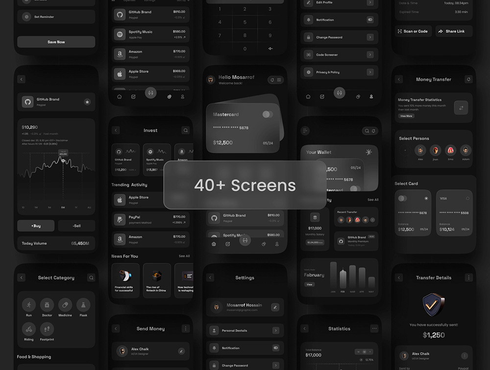 金融财务APP移动应用程序UI套件 APP UI 第7张-素材湾丨精选海外优质设计素材资源 金融财务APP移动应用程序UI套件 APP UI sucaiwan.com