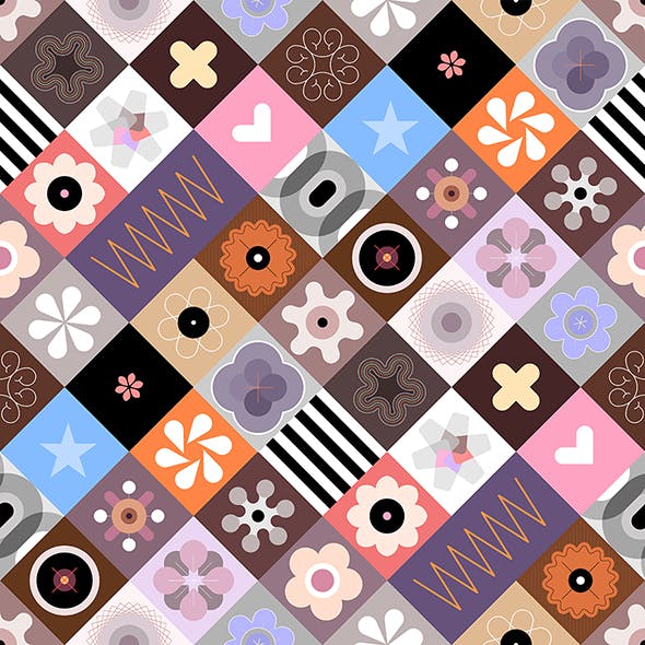 抽象对角线几何形状无缝矢量背景 Abstract Diagonal Seamless Vector Background 图片素材 sucaiwan.com