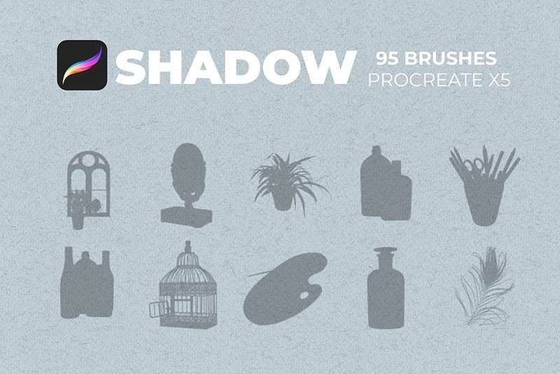 95个光影投影图案Procreate笔刷 笔刷资源 sucaiwan.com