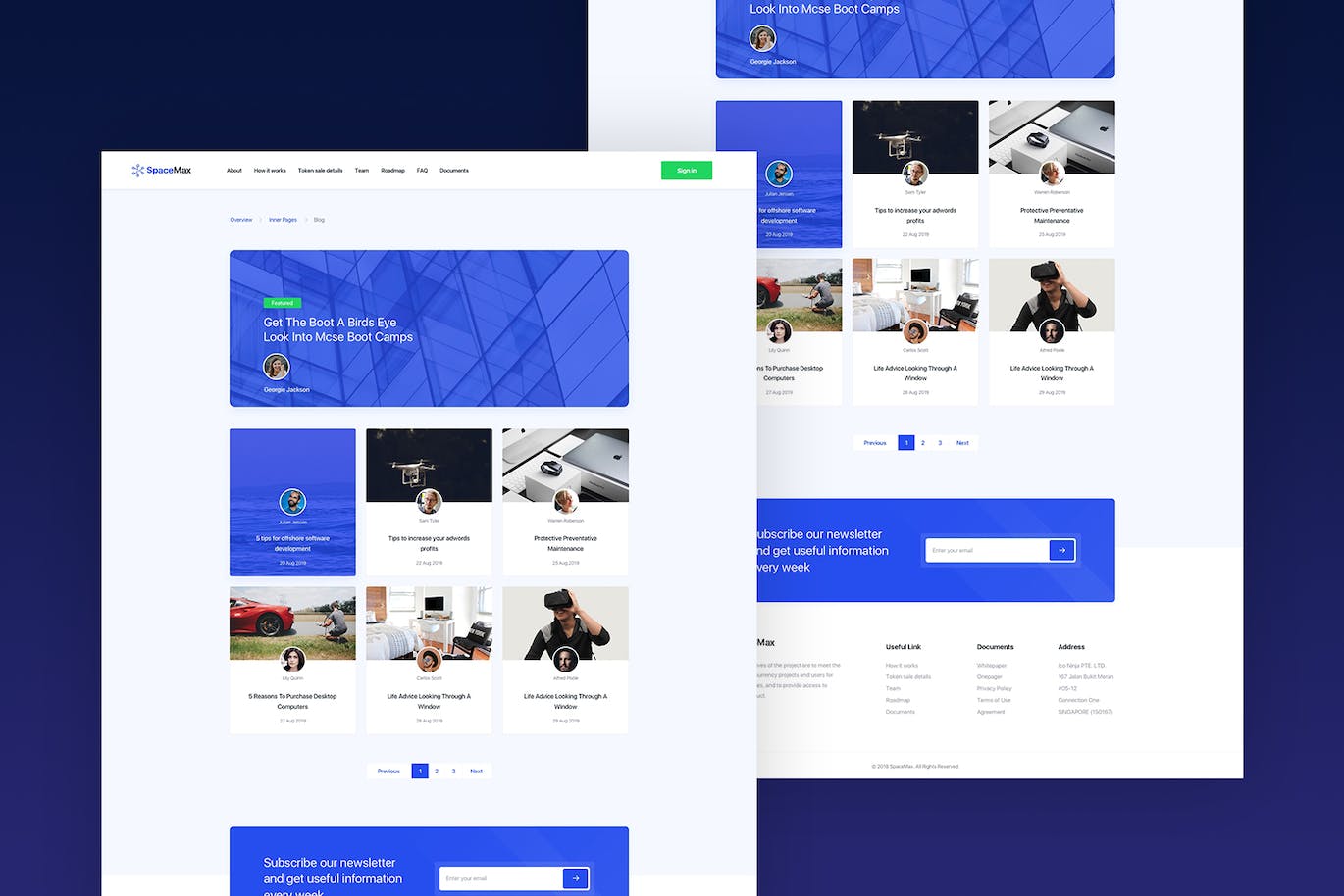 多用途网站着陆页HTML模板 SpaceMax – Multipurpose HTML Template APP UI sucaiwan.com