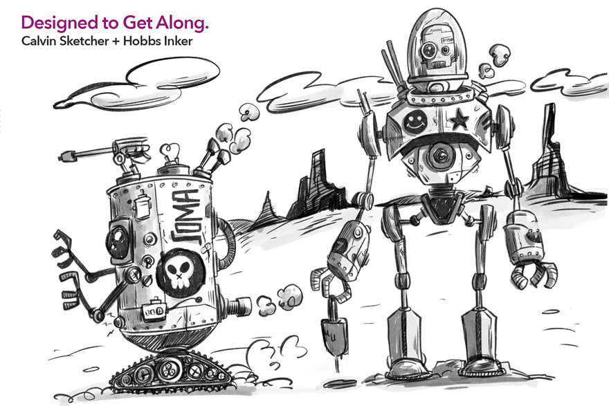 Procreate笔刷-水墨画水性画笔效果Procreate笔刷素材下载 笔刷资源 sucaiwan.com