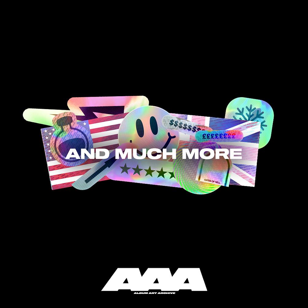 152+全息镭射反光潮流专辑贴纸插图活动便签 Heavy Holos 图片素材 sucaiwan.com