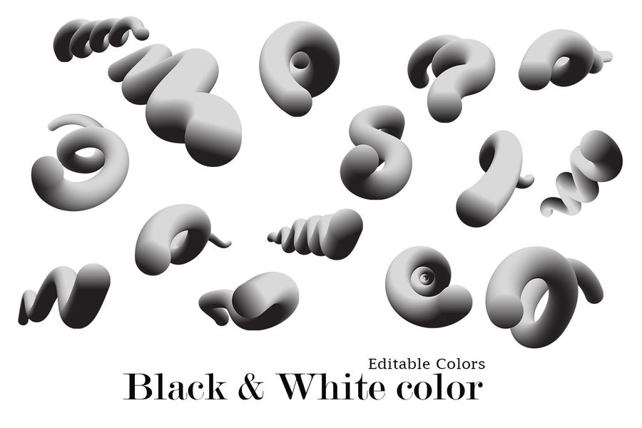 PNG素材-3D立体抽象形状颗粒纹理图形设计PNG素材 图片素材 sucaiwan.com