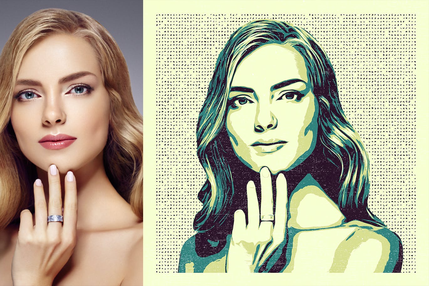 波普艺术PS照片效果模板 POP ART Photoshop Effect 插件预设 sucaiwan.com