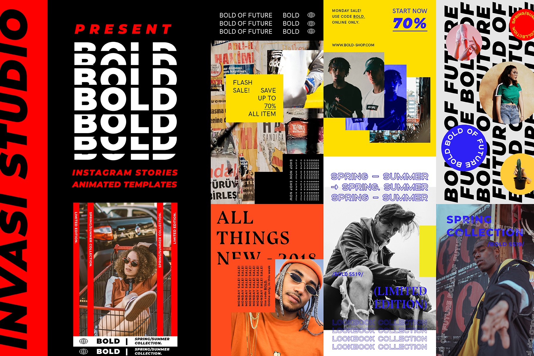 BOLD-潮流嘻哈复古高级Instagram竖屏错版大文字故事动画设计PSD模板 设计素材 第1张-素材湾丨精选海外优质设计素材资源 BOLD-潮流嘻哈复古高级Instagram竖屏错版大文字故事动画设计PSD模板 设计素材 sucaiwan.com