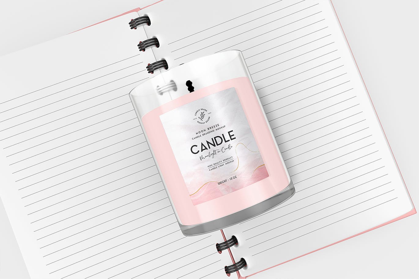 玻璃蜡烛罐和盒子设计样机套装 Glass Candle Jar and Box Mockup Set 样机素材 sucaiwan.com