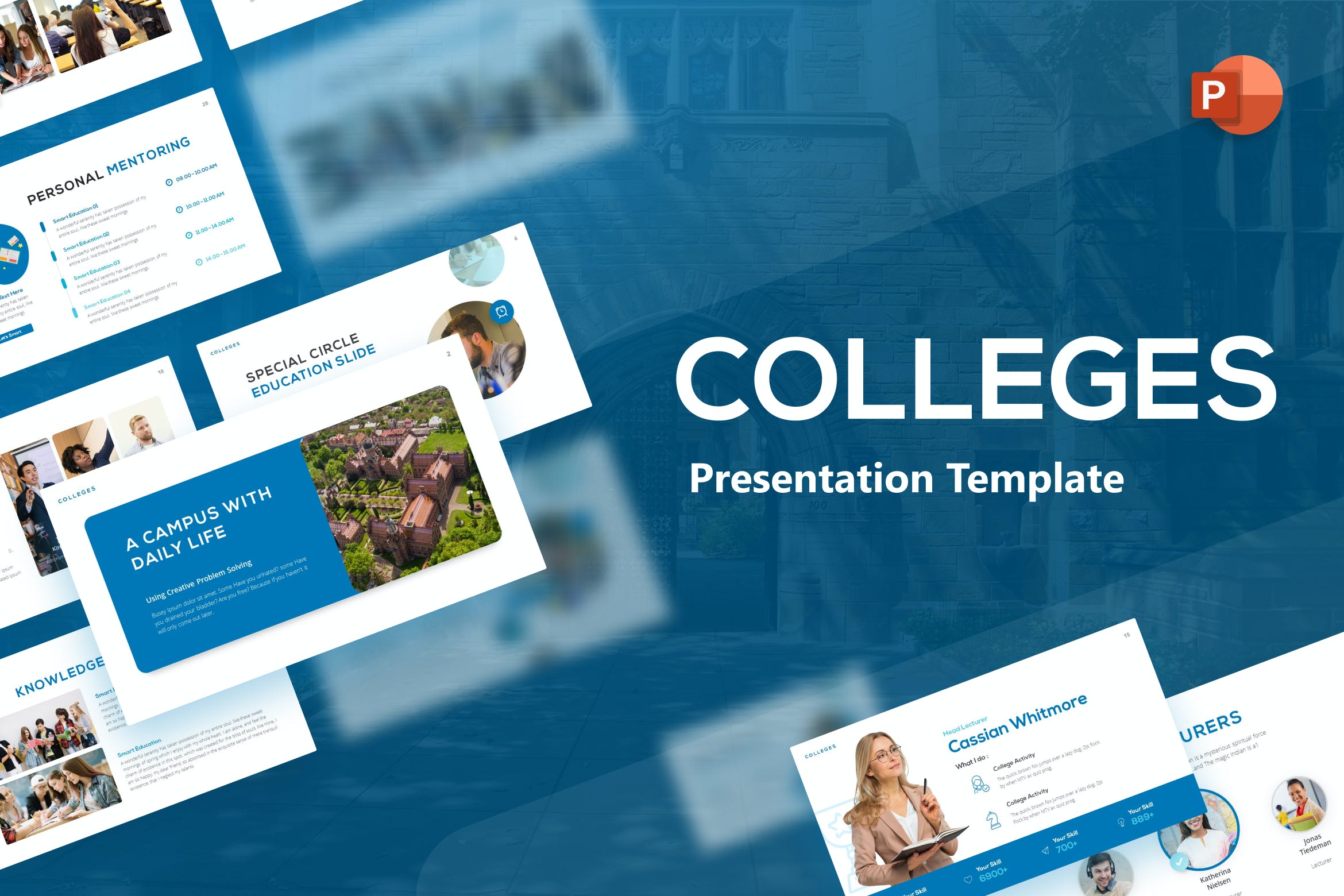 专业学院院校PPT素材 Colleges Professional PowerPoint Template 幻灯图表 sucaiwan.com