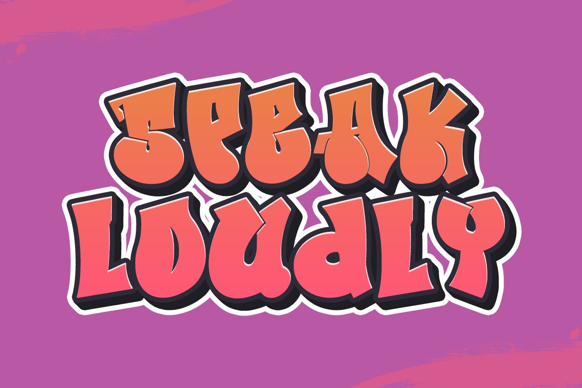 简易风格街头涂鸦字体 Easy Style – Graffiti Font Style 设计素材 sucaiwan.com