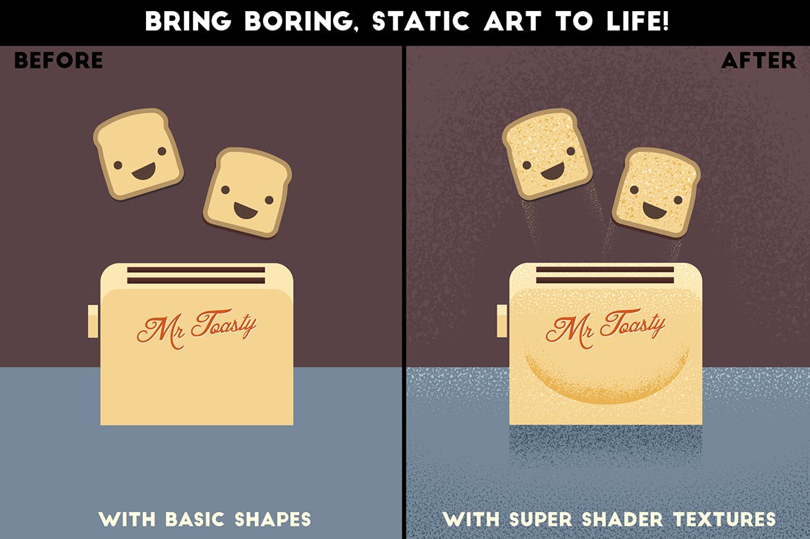 超级着色器Procreate笔刷 Super Shaders – Procreate Brushes 笔刷资源 sucaiwan.com