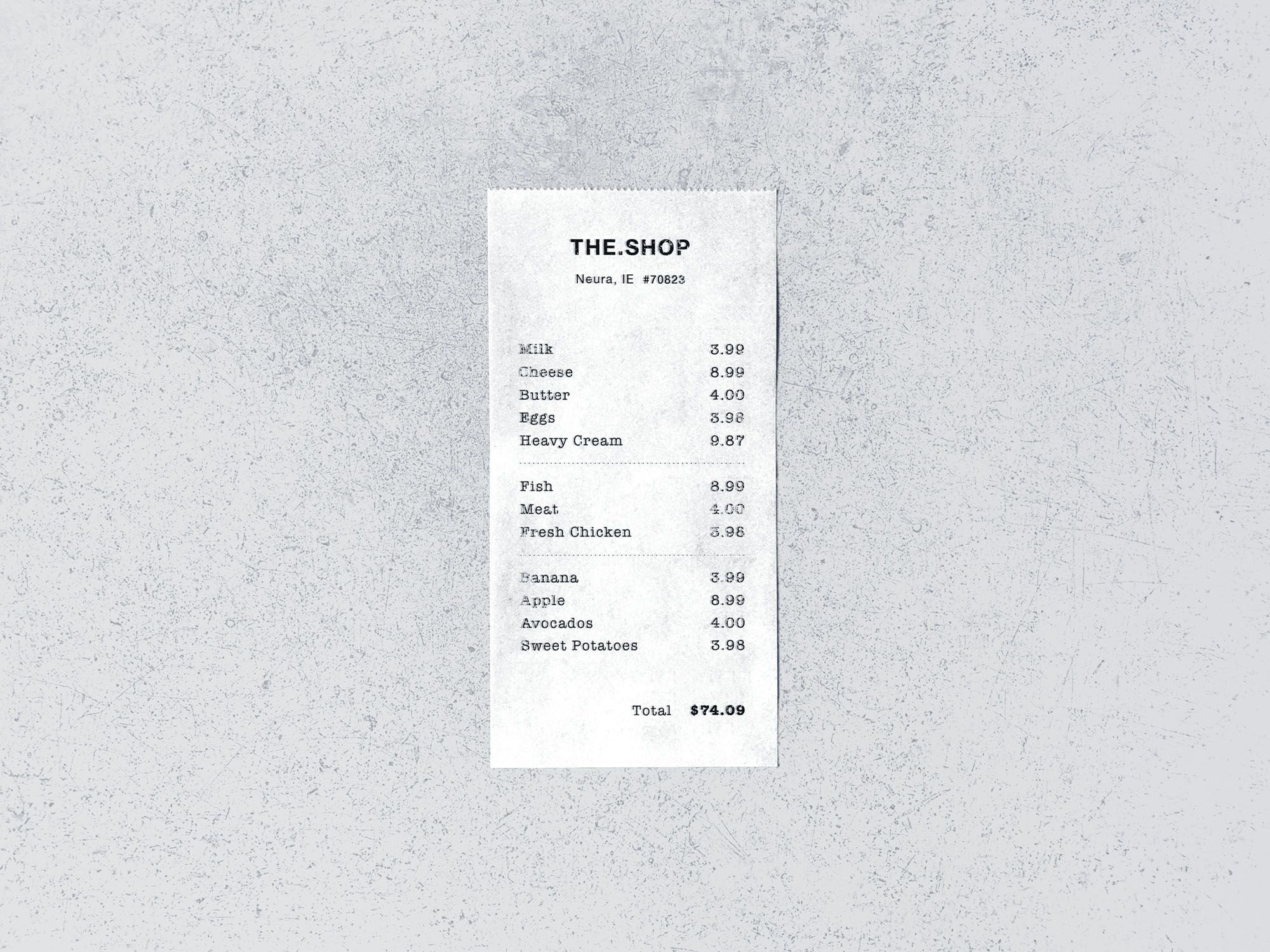 商店小票收据设计样机 Store Receipt Mockup 样机素材 sucaiwan.com