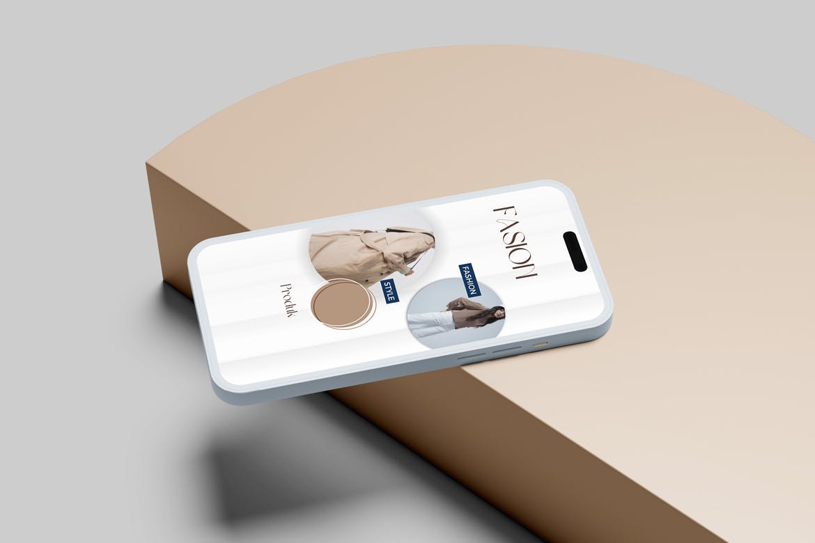 粘土风格iPhone 14 Pro手机样机图 Phone 14 Clay mockups 样机素材 sucaiwan.com