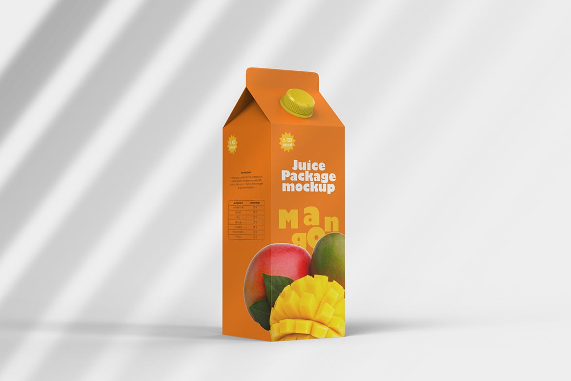拧盖果汁盒包装设计样机 Juice Box Mockup 样机素材 sucaiwan.com