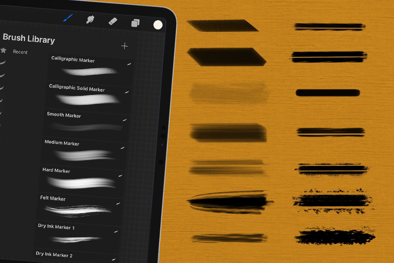 干式记号笔Procreate绘画笔刷素材 Dans Dry Marker Brush Procreate 笔刷资源 sucaiwan.com